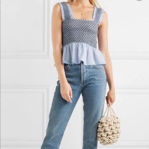 Ganni Gingham Top